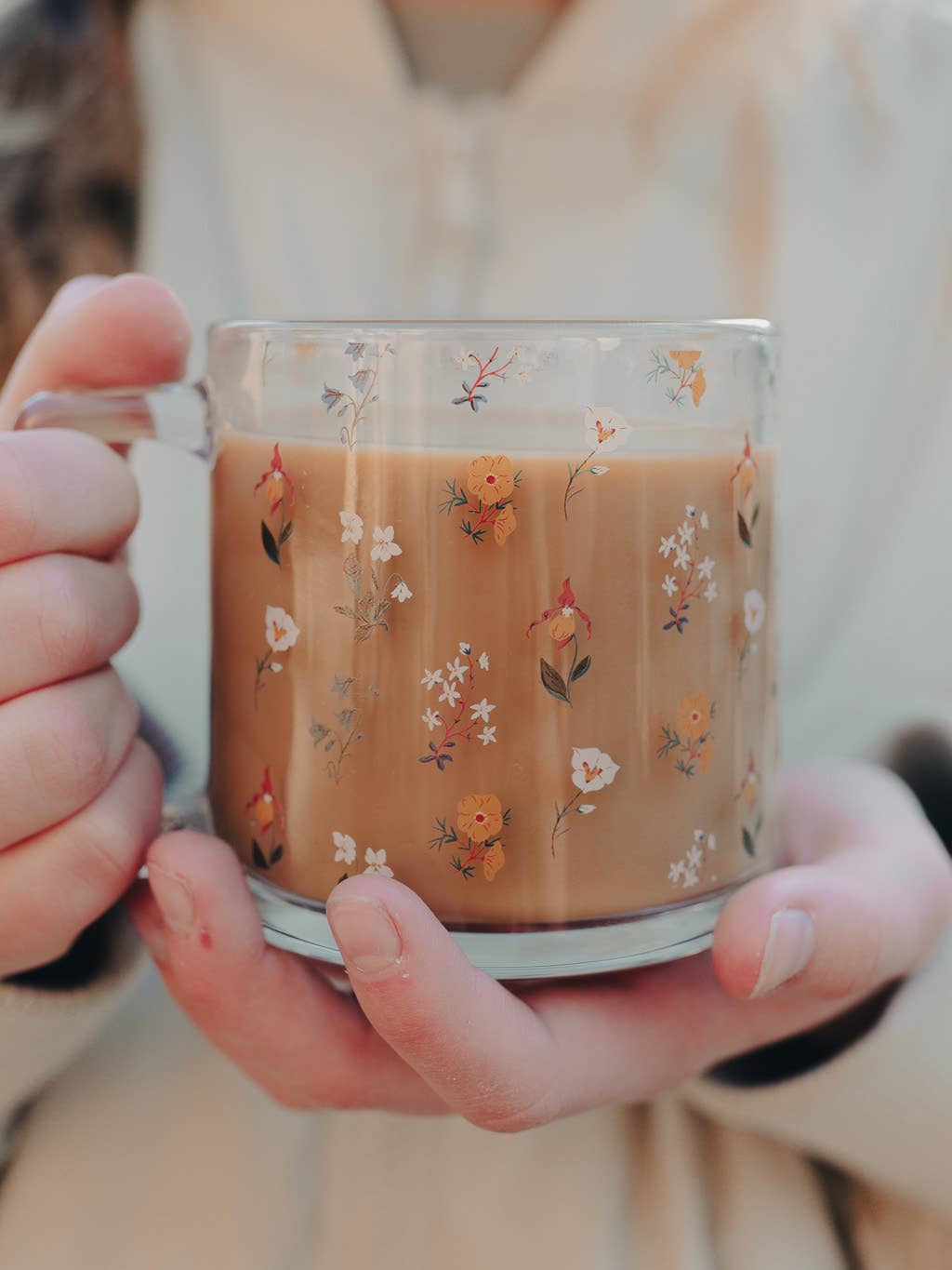 Mountain Wildflower Glass Mug