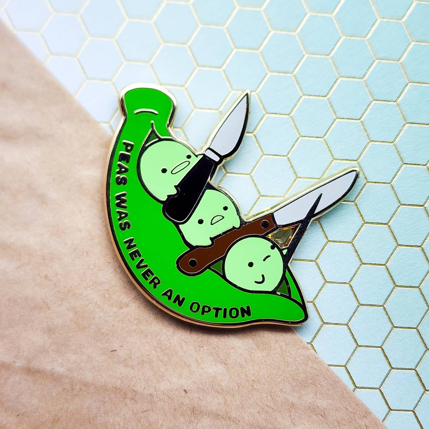 Pea Crimes Enamel Pin