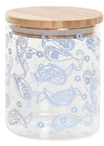 Bamboo Borosilicate Bottle 700ml - Paisley