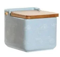 Dolomite Bamboo Salt Shaker - Blue Paisley