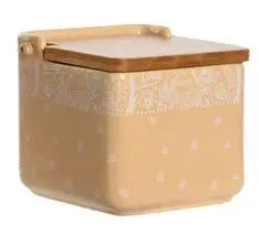 Dolomite Bamboo Salt Shaker - Yellow Paisley