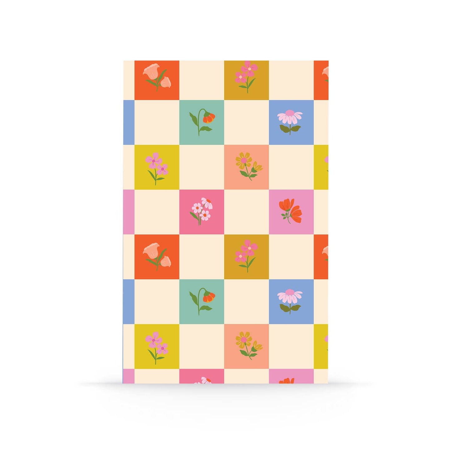 Petals and Checkers Classic Layflat Notebook