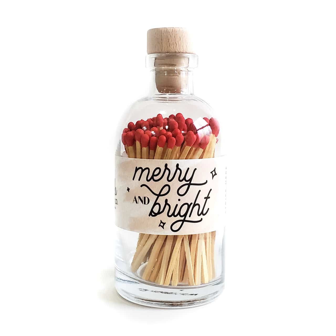 Vintage Apothecary Christmas Matches - Merry Red