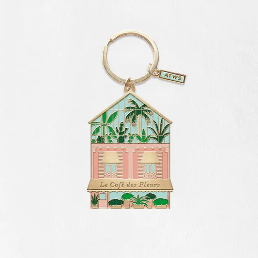 Cafe Des Fleurs Keychain