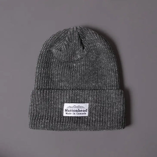 Cotton Knit Toque - Charcoal Mix Hat