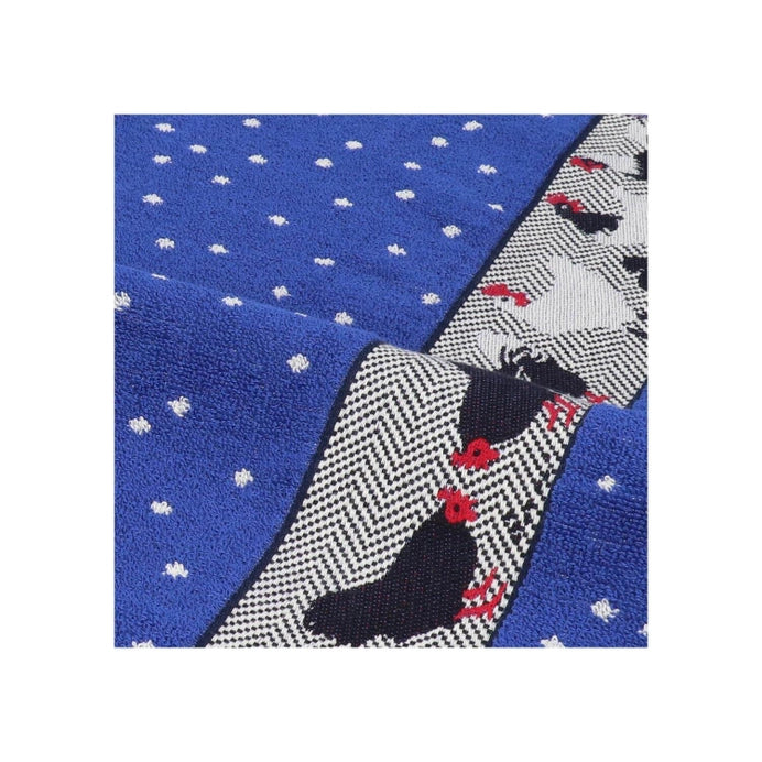 Kitchen Towel Chickens 100% Organic Cotton - Royal Blue