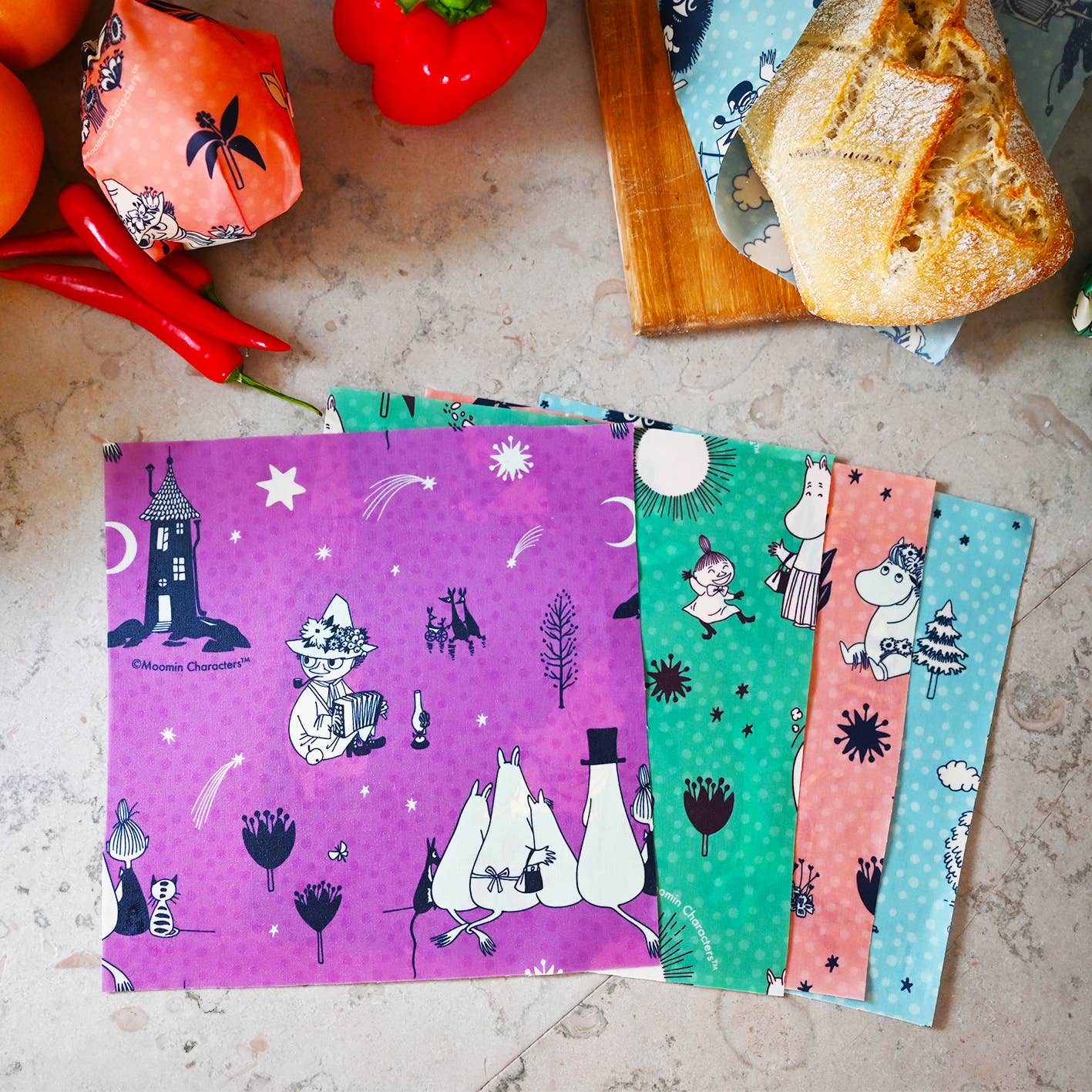 Moomin Beeswax Wrap Three-Pack - By Nightfall