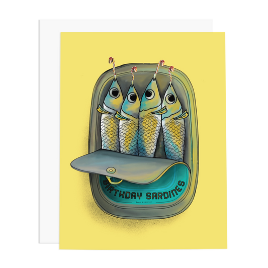Greeting Cards - Sardines Bday
