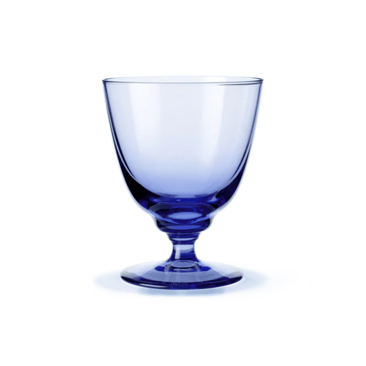 Holmegaard Flow Tumbler on Foot - Dark Blue