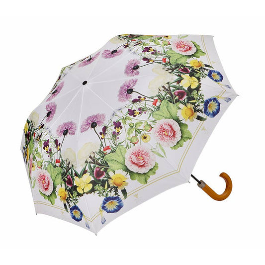 Umbrella with Bamboo Handle - A Flower Garden