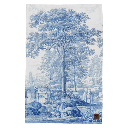 Danish Tea Towel - Blue Landscape