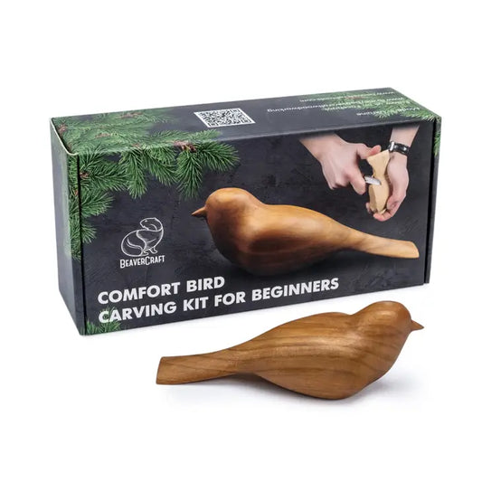 BeaverCraft DIY01 - Comfort Bird Carving Kit-Complete Starter Whittling