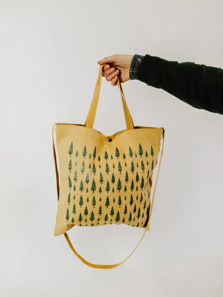 Pine Trees Canvas Tote Bag