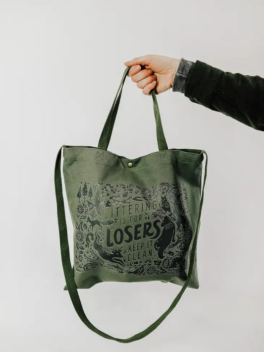 Littering is for Losers Canvas Tote Bag