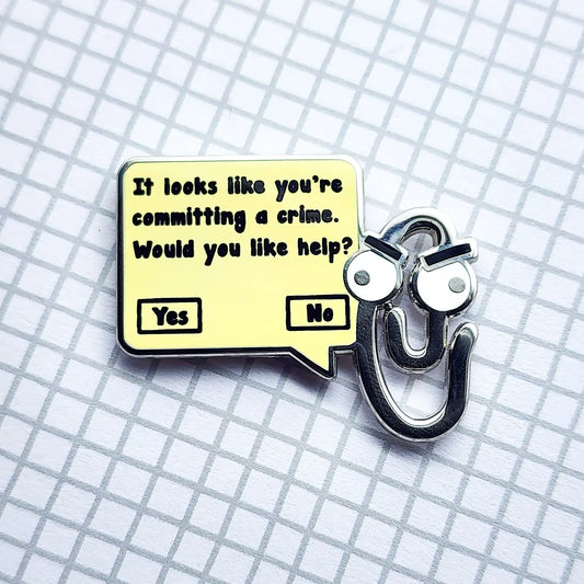 Paperclip Assistant Enamel Pin