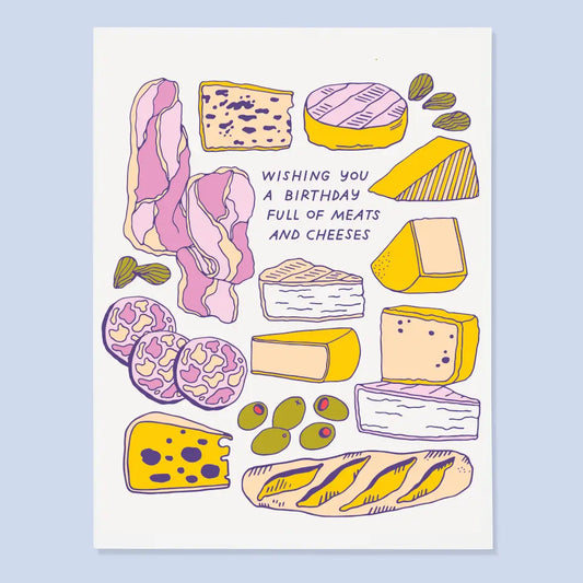 Greeting Cards - Meats and Cheeses Bday