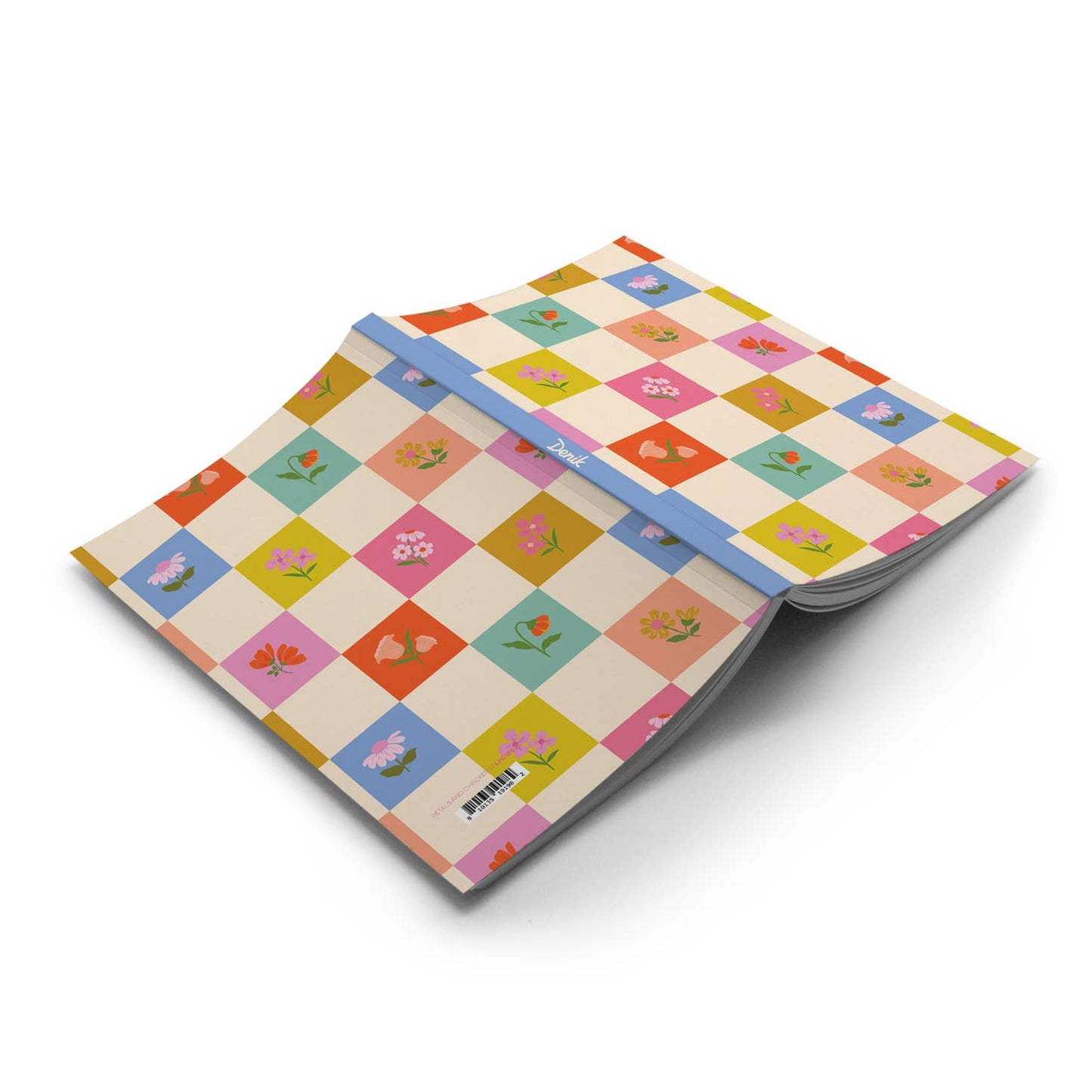 Petals and Checkers Classic Layflat Notebook