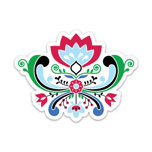 Norwegian Rosemaling Sticker