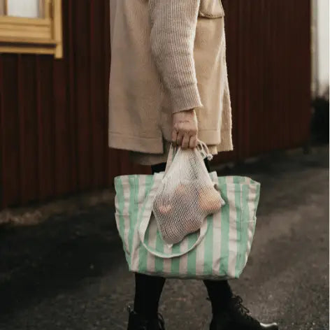 OMOM - Organic Tote Mint Striped