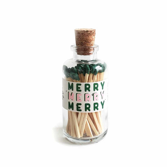 Mini Apothecary Christmas Matches - Merry