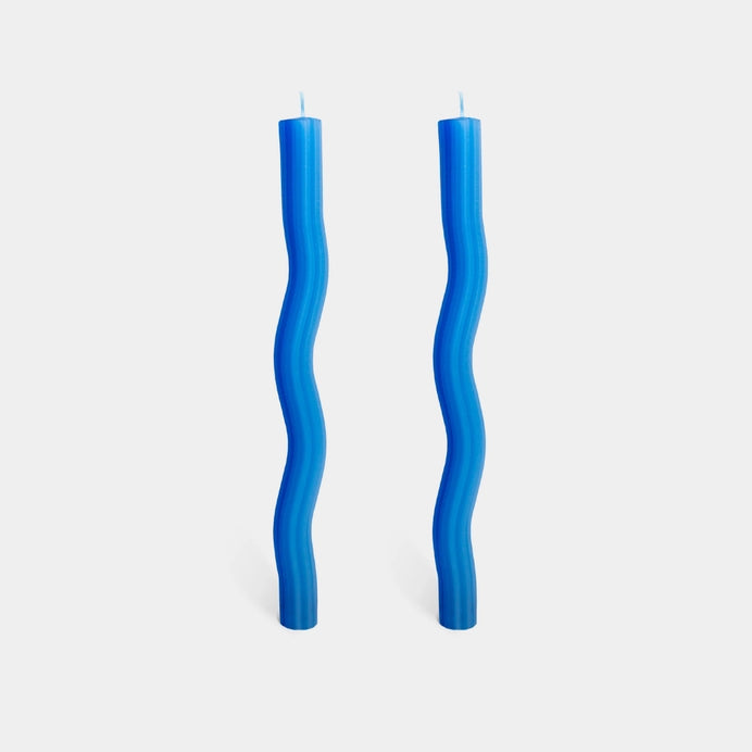 Wiggle Candle Sticks by Lex Pott - Blue (2 Pack)