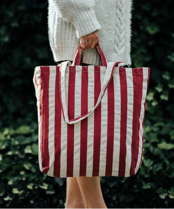 OMOM Original Organic Tote Bag - Striped Rusted