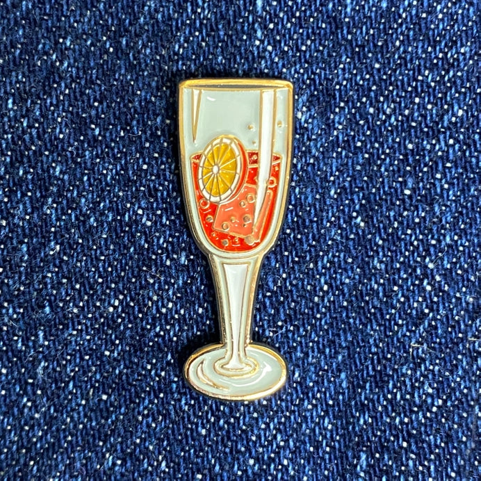 Negroni Sbagliato Cocktail Enamel Pin