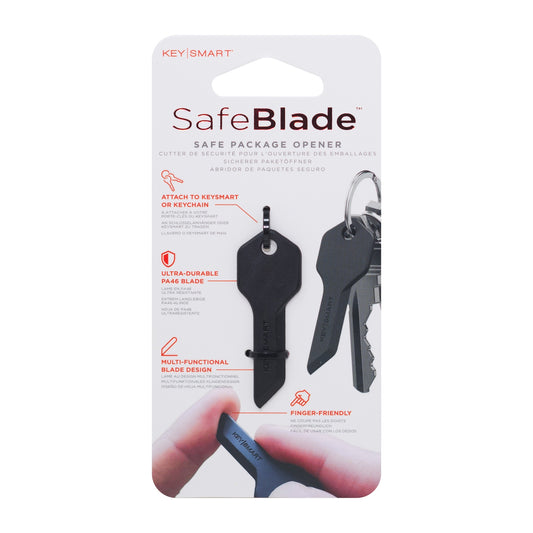 Safeblade Finger-Friendly Keychain Box Cutter - Black