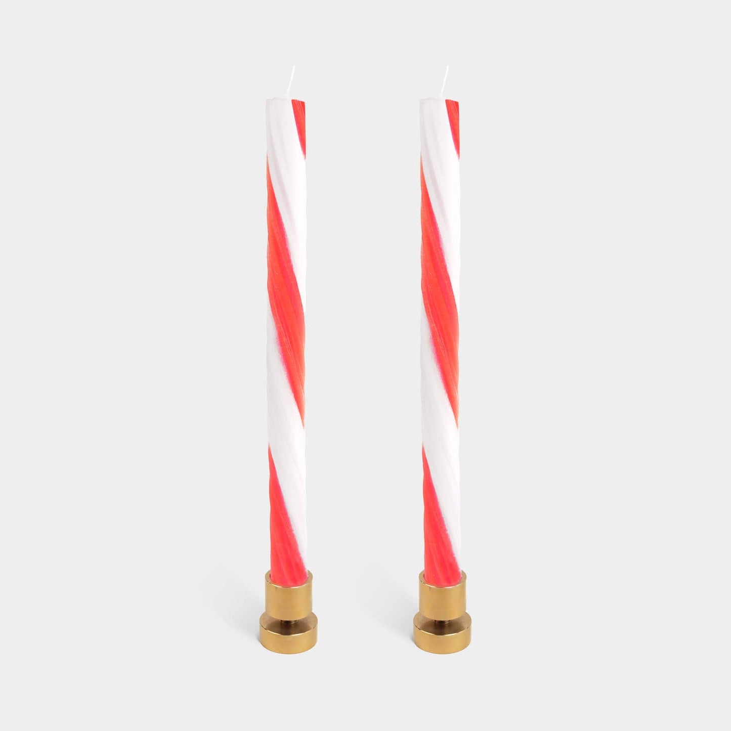 Rope Candle Sticks By Lex Pott - Candy Cane (2 Pack)