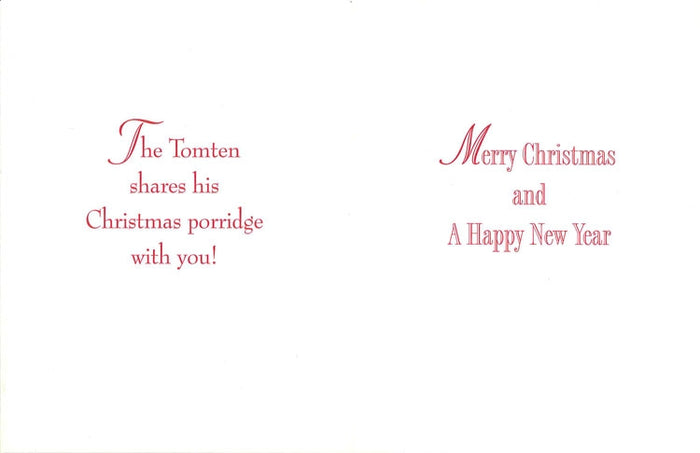 Greeting Cards - Tomten Shares Porridge