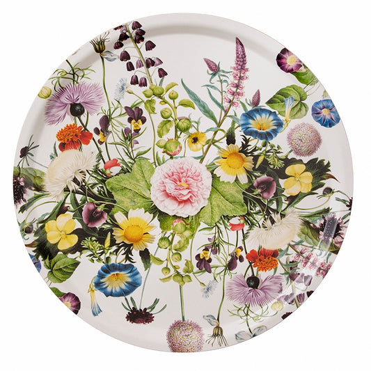 Round Tray - A Flower Garden