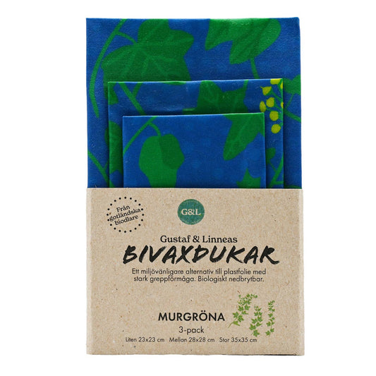 Beeswax Wrap Three-Pack - Ivy