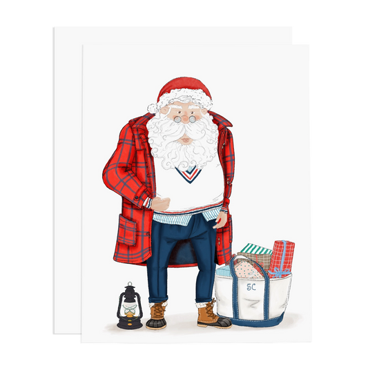 Greeting Cards - Preppy Santa