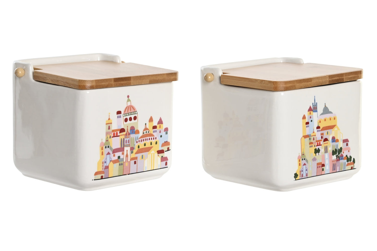 Bamboo Dolomite Salt Shaker - Houses