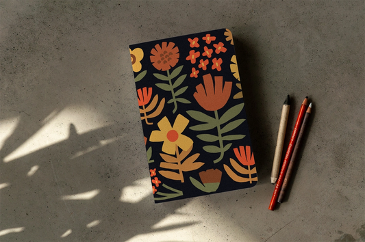 Chunky Floral Layflat Notebook