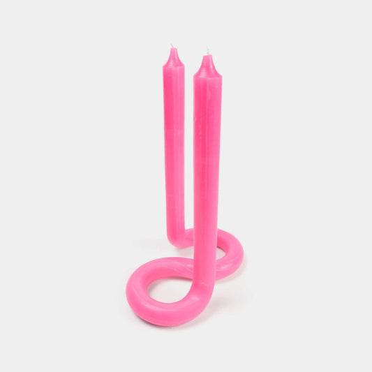 Twist Candle Sticks By Lex Pott - Pink