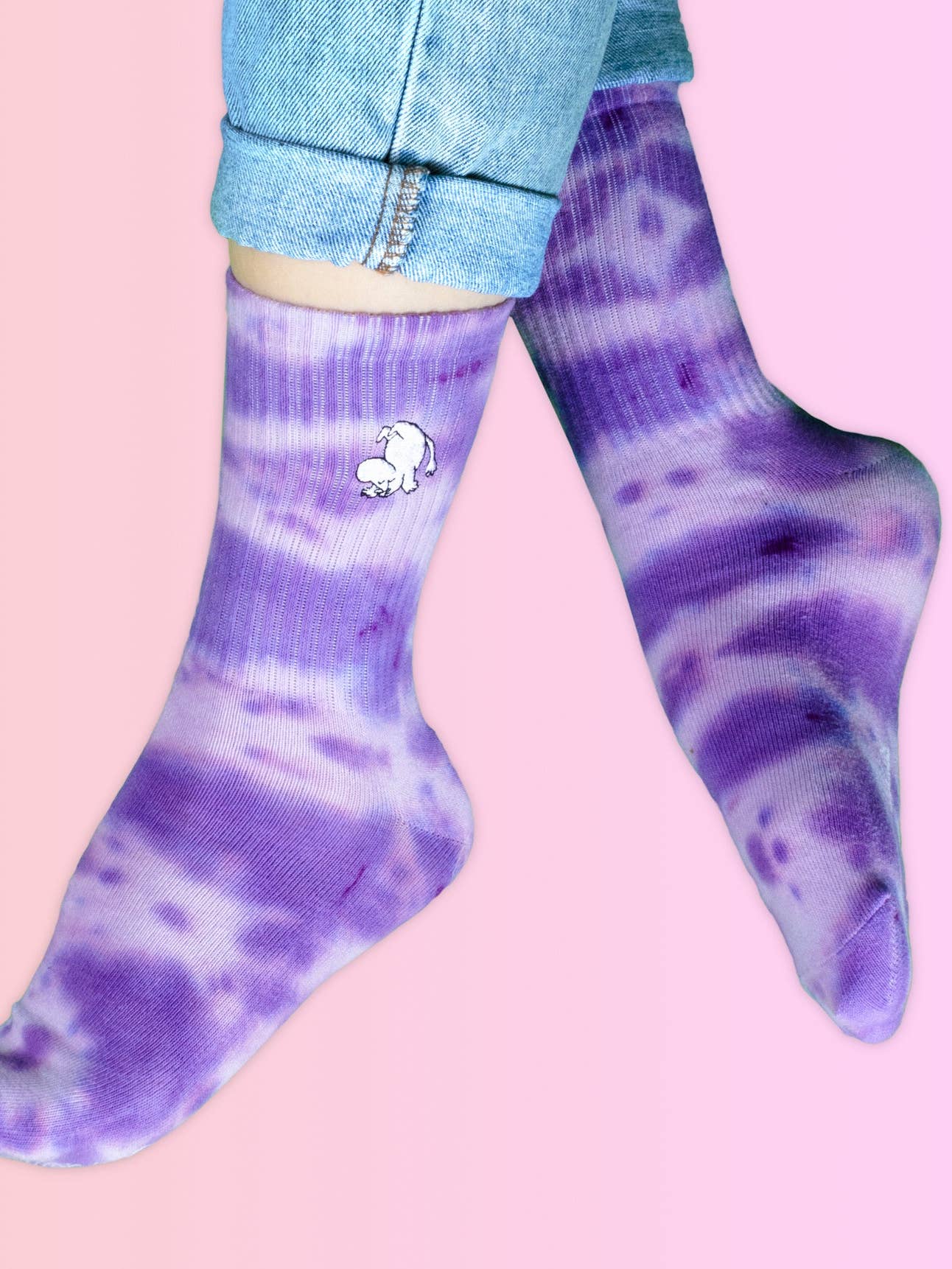 Moomintroll Tie Dye Socks - Purple