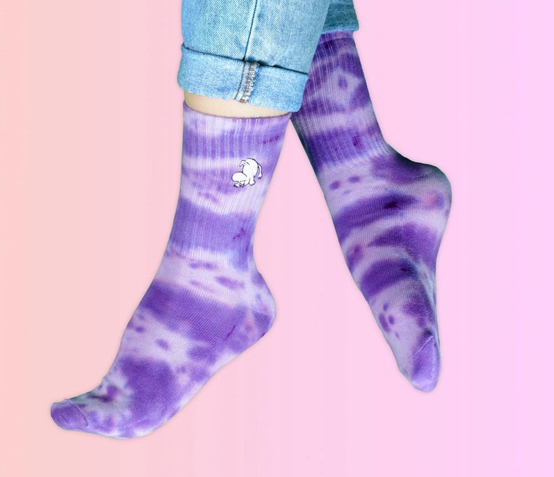 Moomintroll Tie Dye Socks - Purple