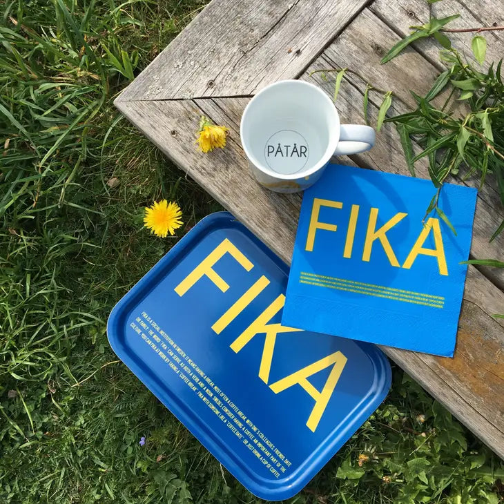 Serving Tray - Fika (Blue & Yellow)