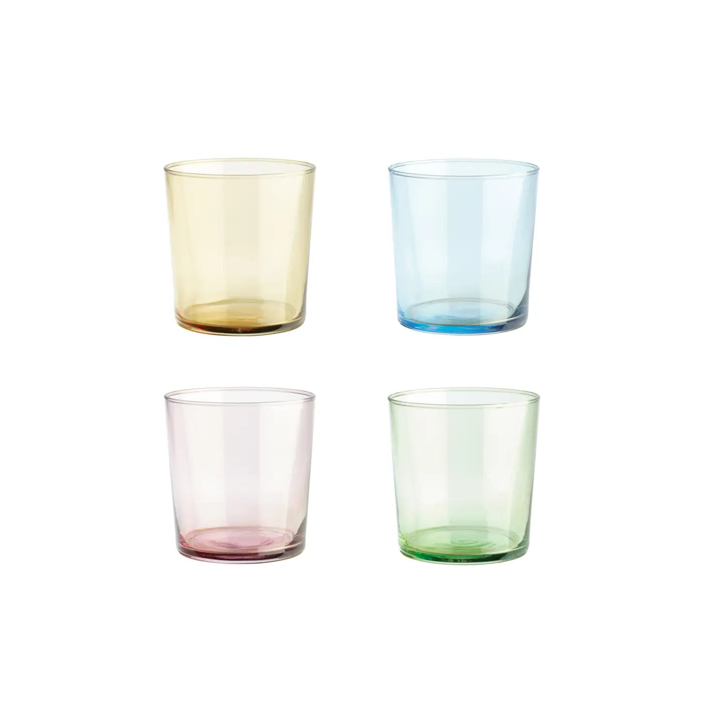 Aida Glass Tumblers - 4 Color Mix Set