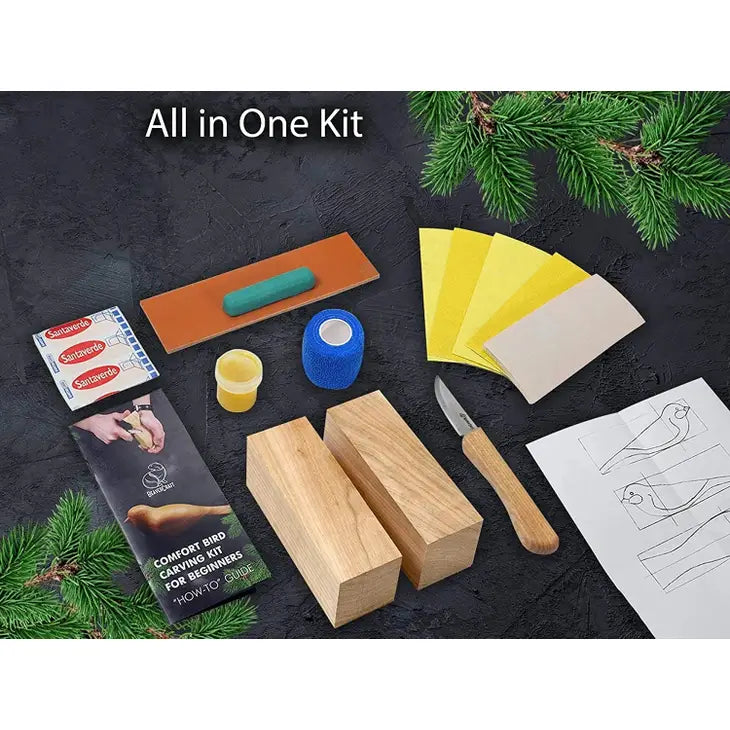 BeaverCraft DIY01 - Comfort Bird Carving Kit-Complete Starter Whittling