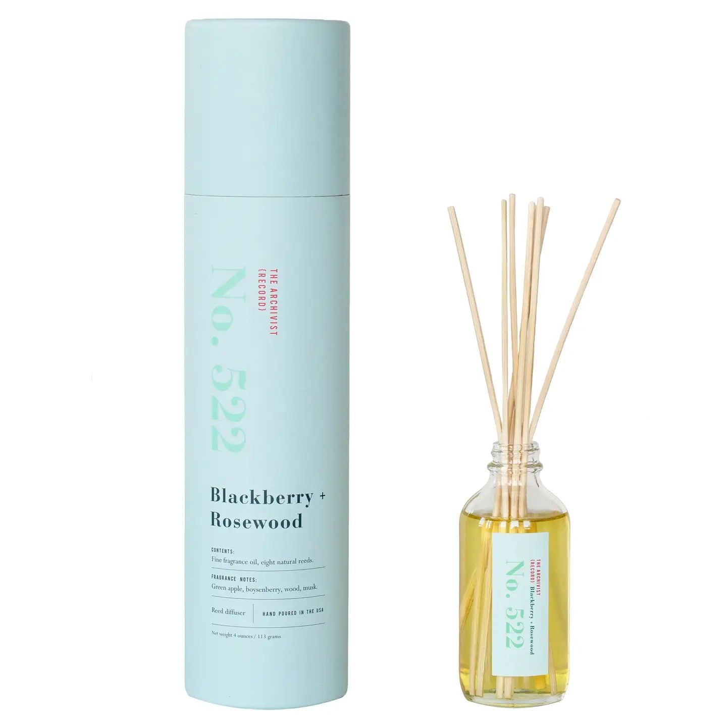 4oz Archivist Collection Reed Diffuser - Blackberry & Rosewood