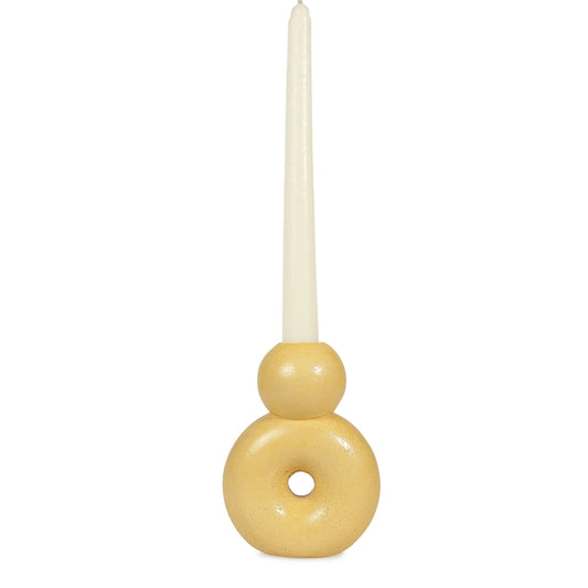 Nordic Modern 8 Style Concrete Candle Holder - Yellow