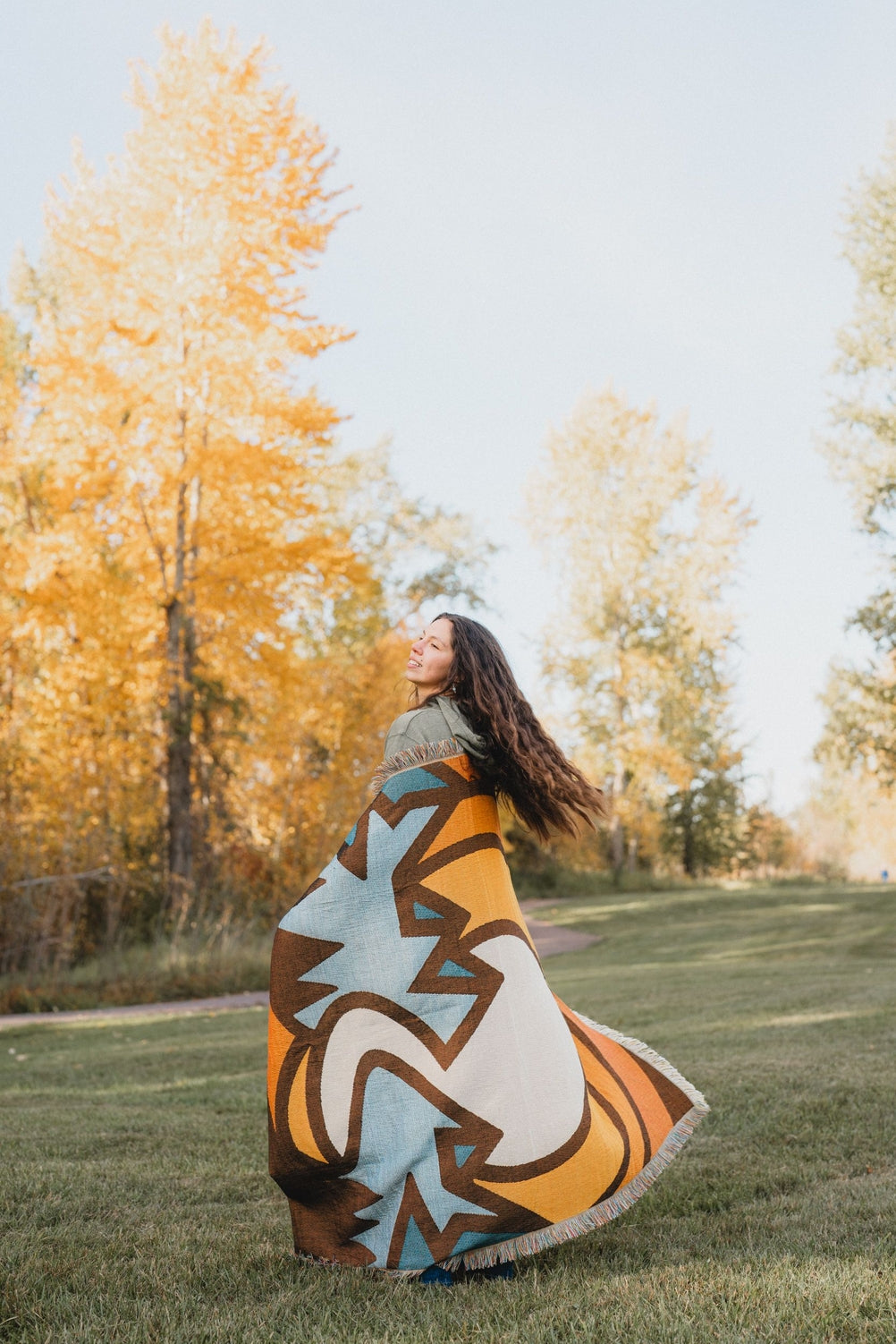Knit Blanket - Mountain Sunset