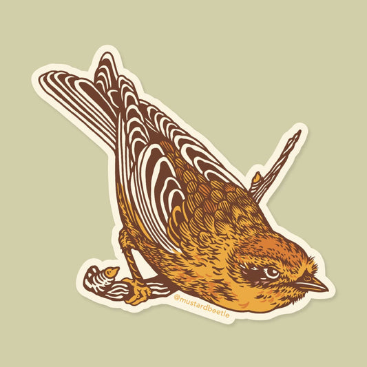 Palm Warbler Vinyl Sticker