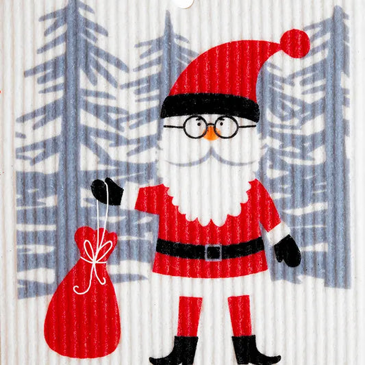 Swedish Dishcloth - Santa with Present