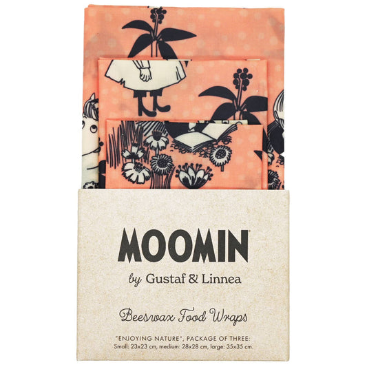 Moomin Beeswax Wrap Three-Pack - Enjoying Nature