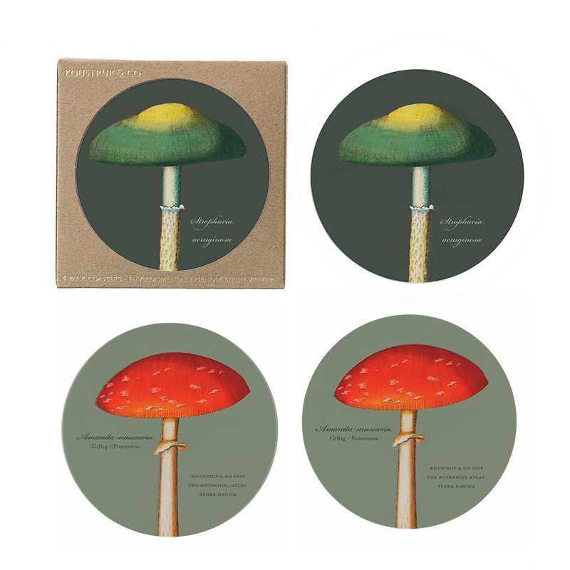 Coasters - Mushroom Set of 4