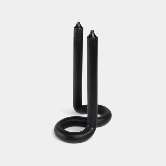 Twist Candle Sticks By Lex Pott - Black