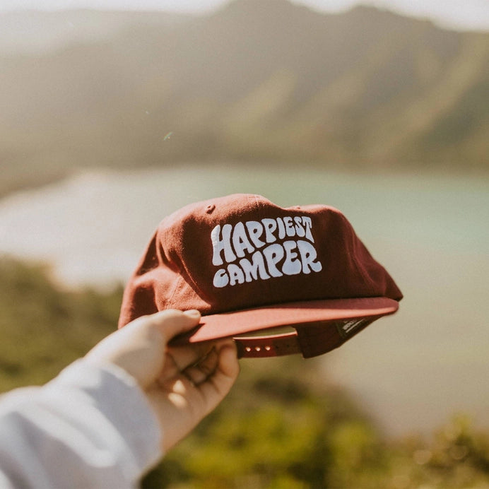 Happiest Camper Hat (Maroon)